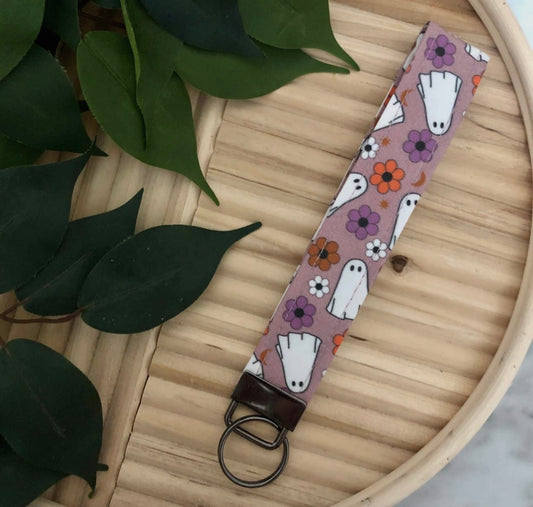 Floral ghost wristlet