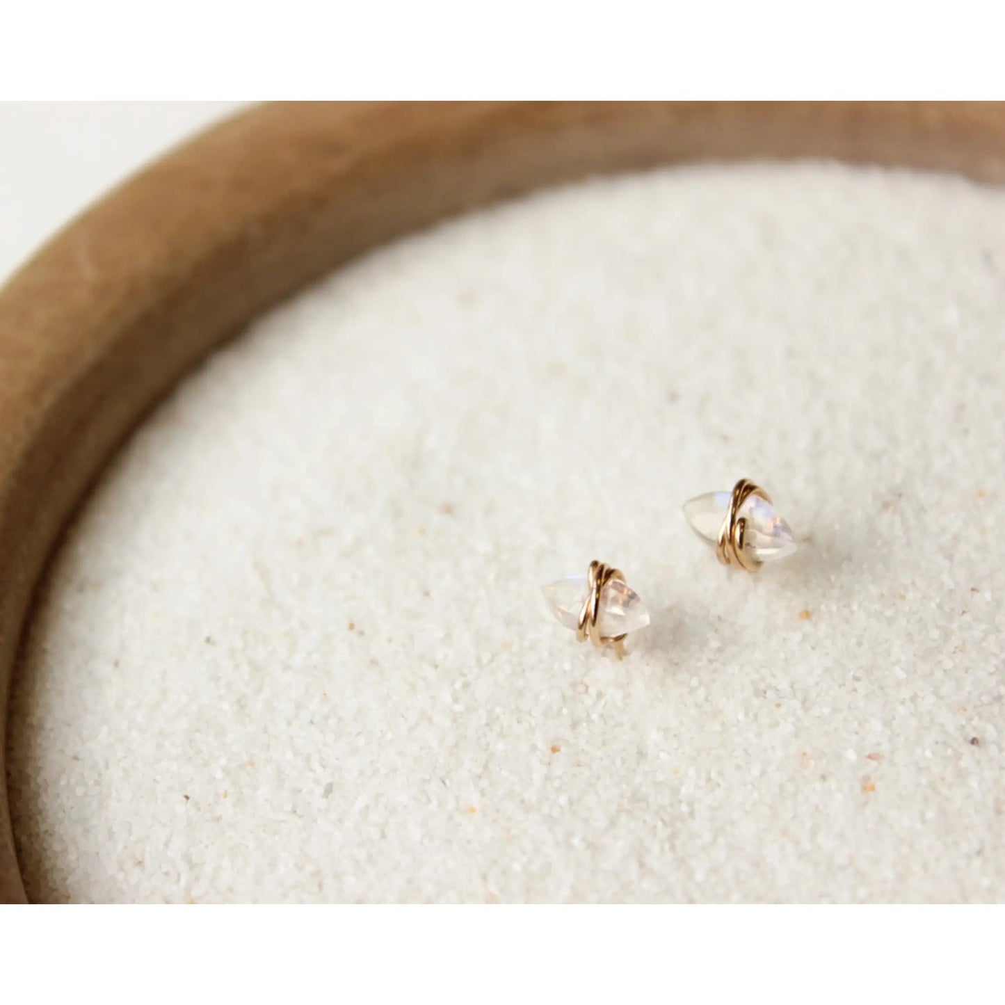 Marquise Moonstone Studs