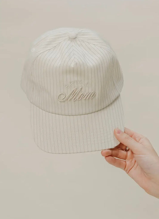 Beige mom hat