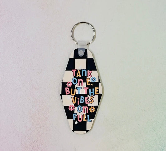 Tank on E keychain