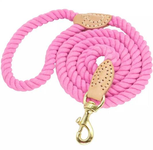 Dog rope leash- Pink