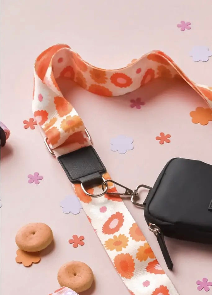 Bag Strap- Abstract Flowers